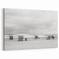 Nature Photography White Sands - Minimalist Black and White Art Print