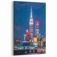 New York City Skyline Canvas - Iconic Empire State Building Night Art