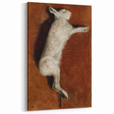 Grunge Wall Art - Vintage White Rabbit Illustration Grunge Canvas Print