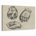 Grunge Aesthetic Art Abstract Hand Sketch Grunge Canvas Print for Decor