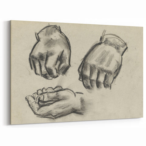Grunge Aesthetic Art Abstract Hand Sketch Grunge Canvas Print for Decor