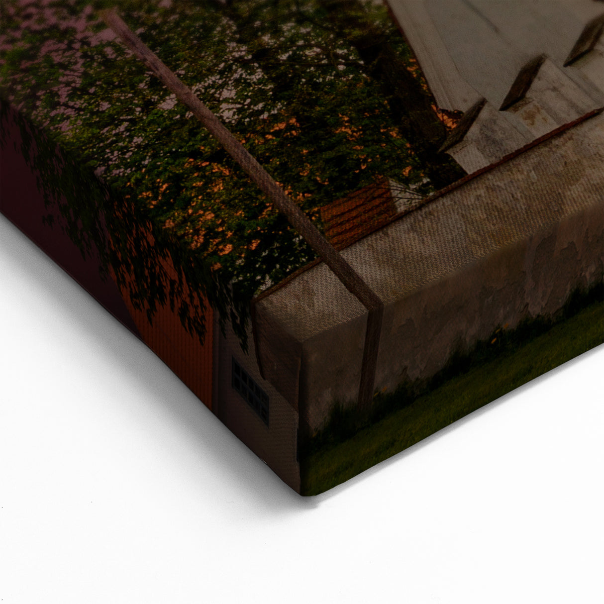 Missouri Scenic Church Wall Art - Rustic Sunset Kansas City Canvas Print