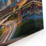 Kansas City Skyline Canvas - Vibrant Night Downtown Cityscape Print