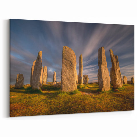 Scottish Landscape Art - Standing Stones of Callanish at Dusk
