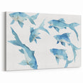 Watercolor Fish Coastal Wall Art – Ocean-Themed Nautical Print