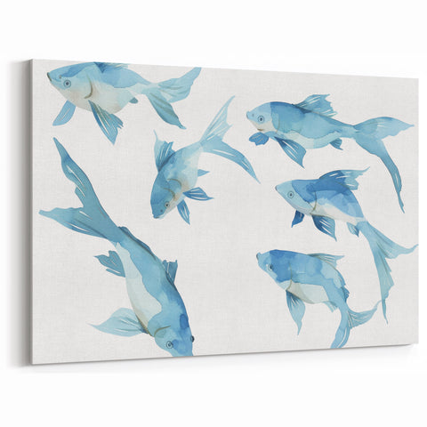 Watercolor Fish Coastal Wall Art – Ocean-Themed Nautical Print
