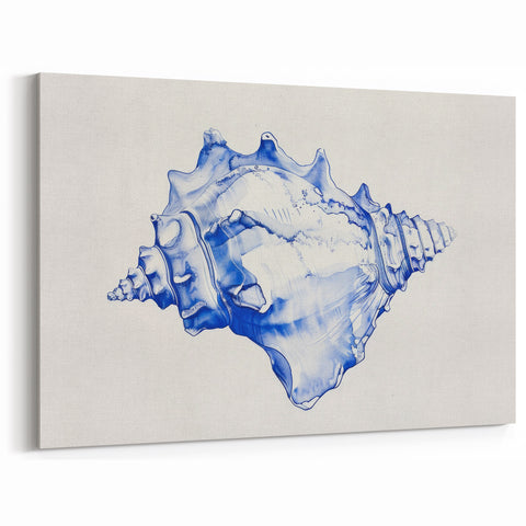 Seashell Coastal Wall Art – Nautical Beach-Themed Ocean Print