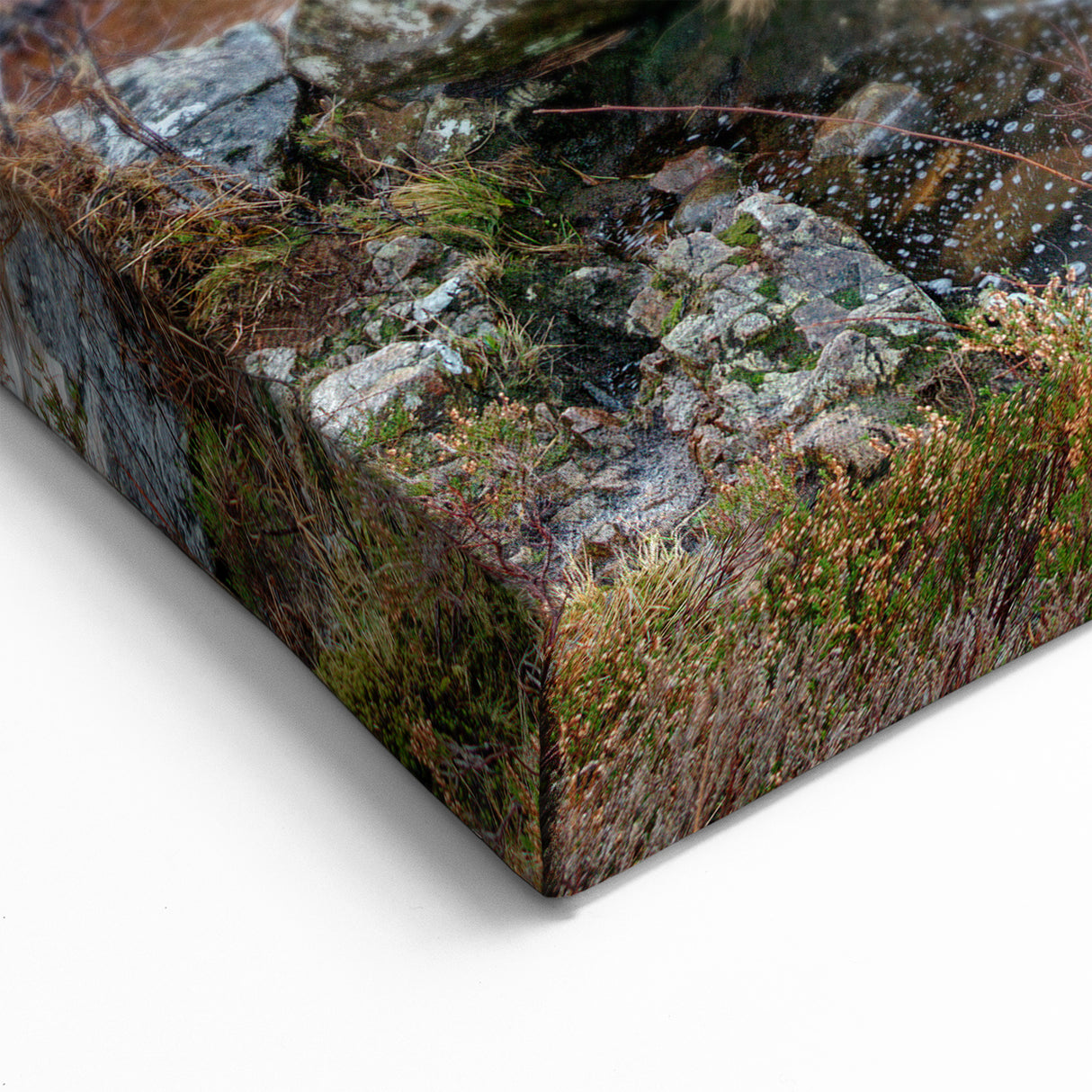 Scottish Landscape Art - Waterfall and Buachaille Etive Mòr in Glencoe