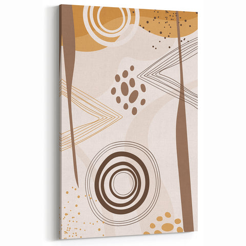 Bohemian Wall Art - Earthy Toned Boho Decor Canvas for Modern Spaces