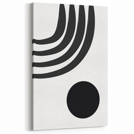 Bohemian Wall Art - Modern Monochrome Boho Decor Canvas for Minimal Spaces