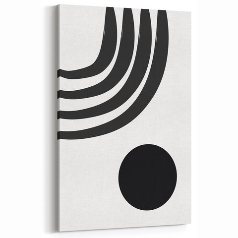 Bohemian Wall Art - Modern Monochrome Boho Decor Canvas for Minimal Spaces