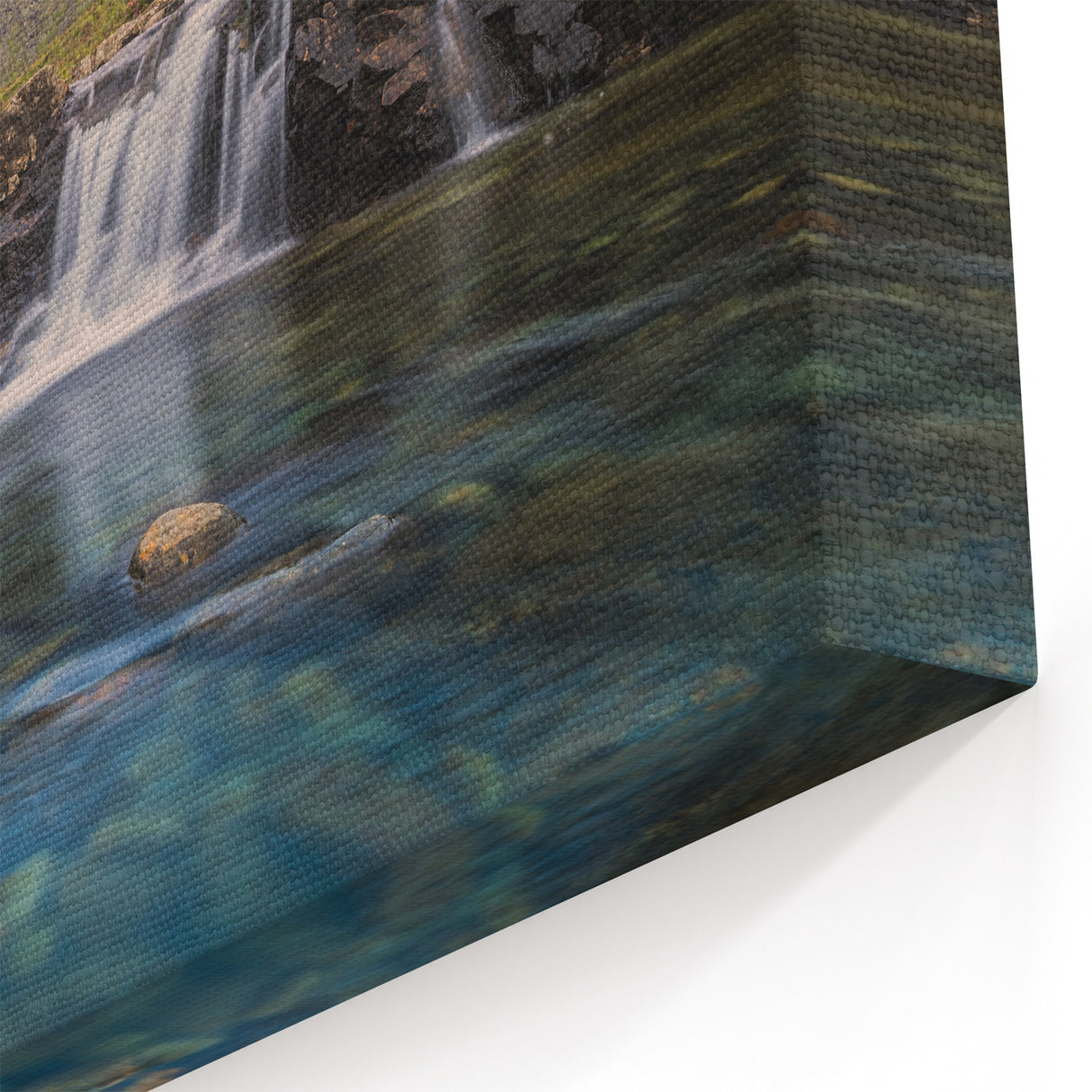 Scotland Wall Art – Captivating Waterfall and Mountain Landscape Print