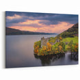 Scottish Landscape Art – Historic Castle by the Loch Wall Print