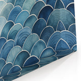 Abstract Coastal Wave Pattern Wall Art – Ocean-Themed Blue Print