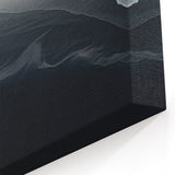 Dark Coastal Beach Wall Art – Moody Ocean Waves Seaside Print