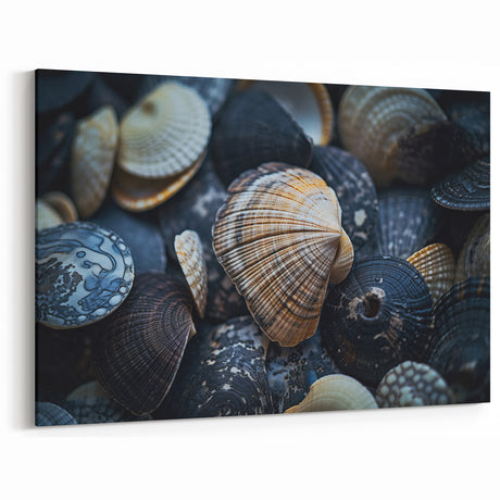 Seashell Close-Up Coastal Wall Art – Ocean-Themed Nature Print
