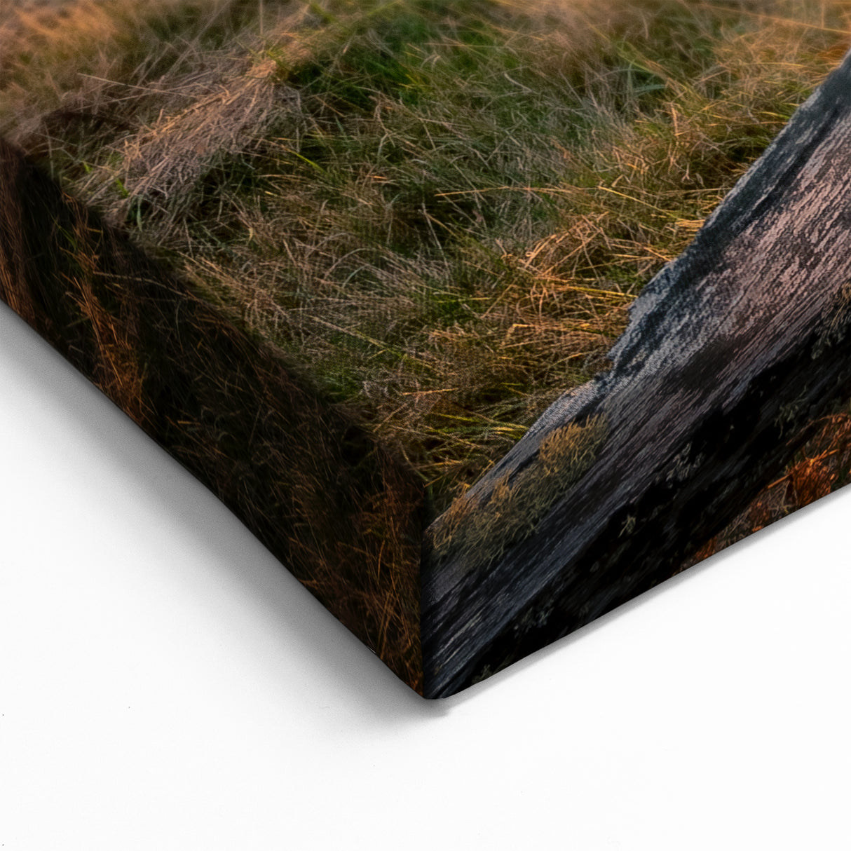 Adirondacks Wall Decor – Rustic Sunset Over Field with Wooden Fence