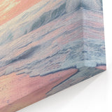 Coastal Wall Art: Pastel Sunset Ocean Waves Beach-Themed Print