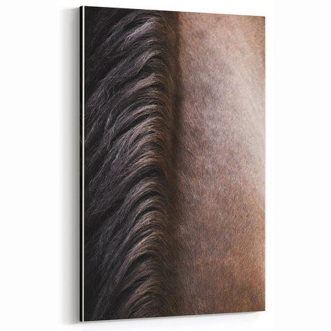 Rustic Wall Art - Horse Mane Texture Close-Up, Farmhouse Decor Print