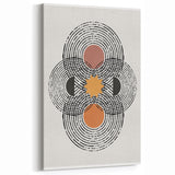 Bohemian Wall Art | Eclectic Boho Decor Canvas | Geometric Abstract Design