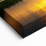 Adirondacks Nature Art – Peaceful Lake Sunset with Mountain Reflection