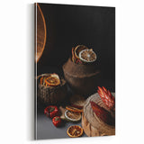 Rustic Wall Art - Dried Citrus & Wood Still Life, Farmhouse Decor Print