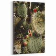 Rustic Wall Art - Prickly Pear Cactus with Red Fruit, Farmhouse Decor