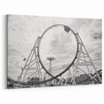 Scenic Coney Island Roller Coaster - New York Beach Art Photography