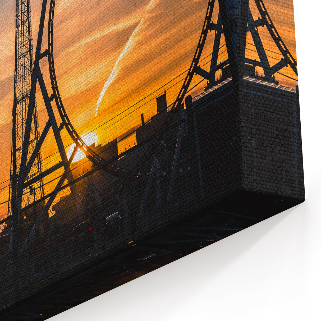Sunset Coney Island Roller Coaster - New York Beach Scenic Wall Art