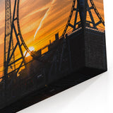 Sunset Coney Island Roller Coaster - New York Beach Scenic Wall Art