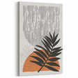 Bohemian Wall Art - Eclectic Palm Leaf Boho Decor Canvas - Chic Art Print