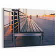 Coney Island Boardwalk Bench at Sunset - New York Seaside Wall Art