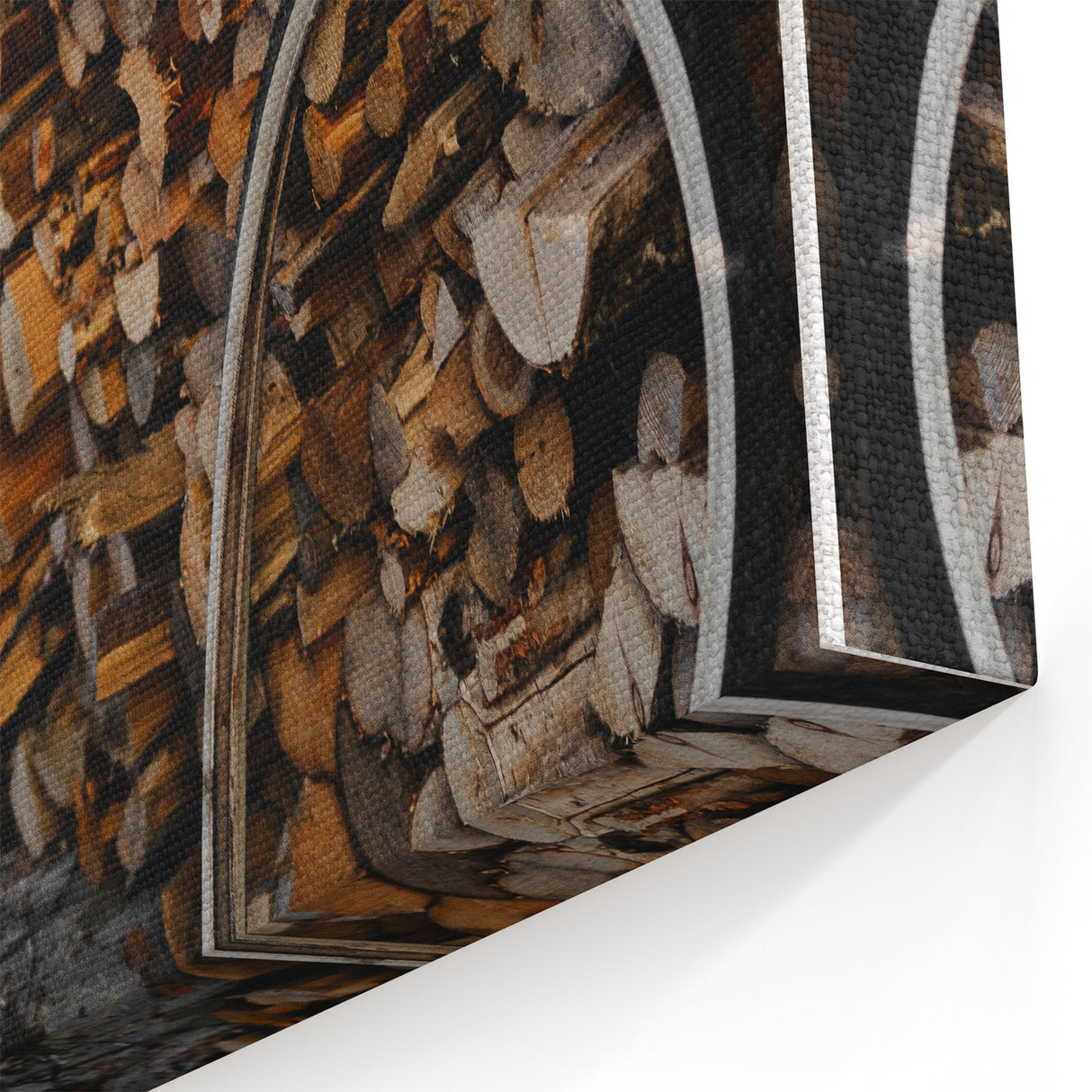 Rustic Wall Art - Stacked Firewood and Old Bucket, Farmhouse Decor Print