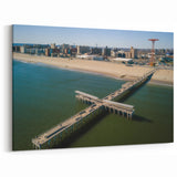 Aerial Coney Island Pier View - New York Beach Scenic Photography Art