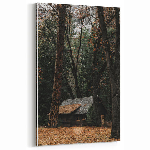 Rustic Wall Art - Cabin in the Woods, Farmhouse Decor, Cozy Nature Print