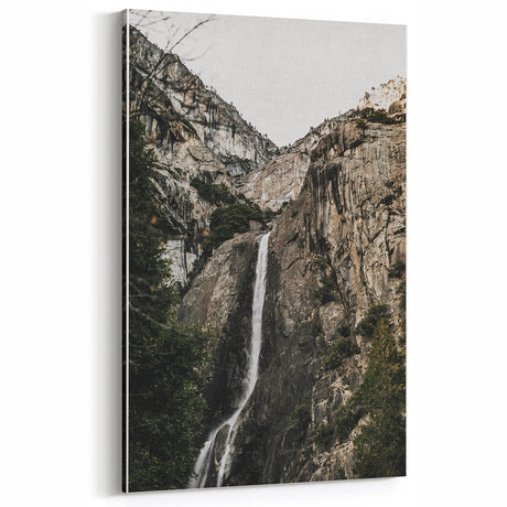 Rustic Wall Art - Majestic Mountain Waterfall, Farmhouse Decor Print