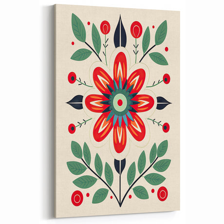 Scandinavian Wall Decor | Minimalist Floral Nordic Art Print for Homes