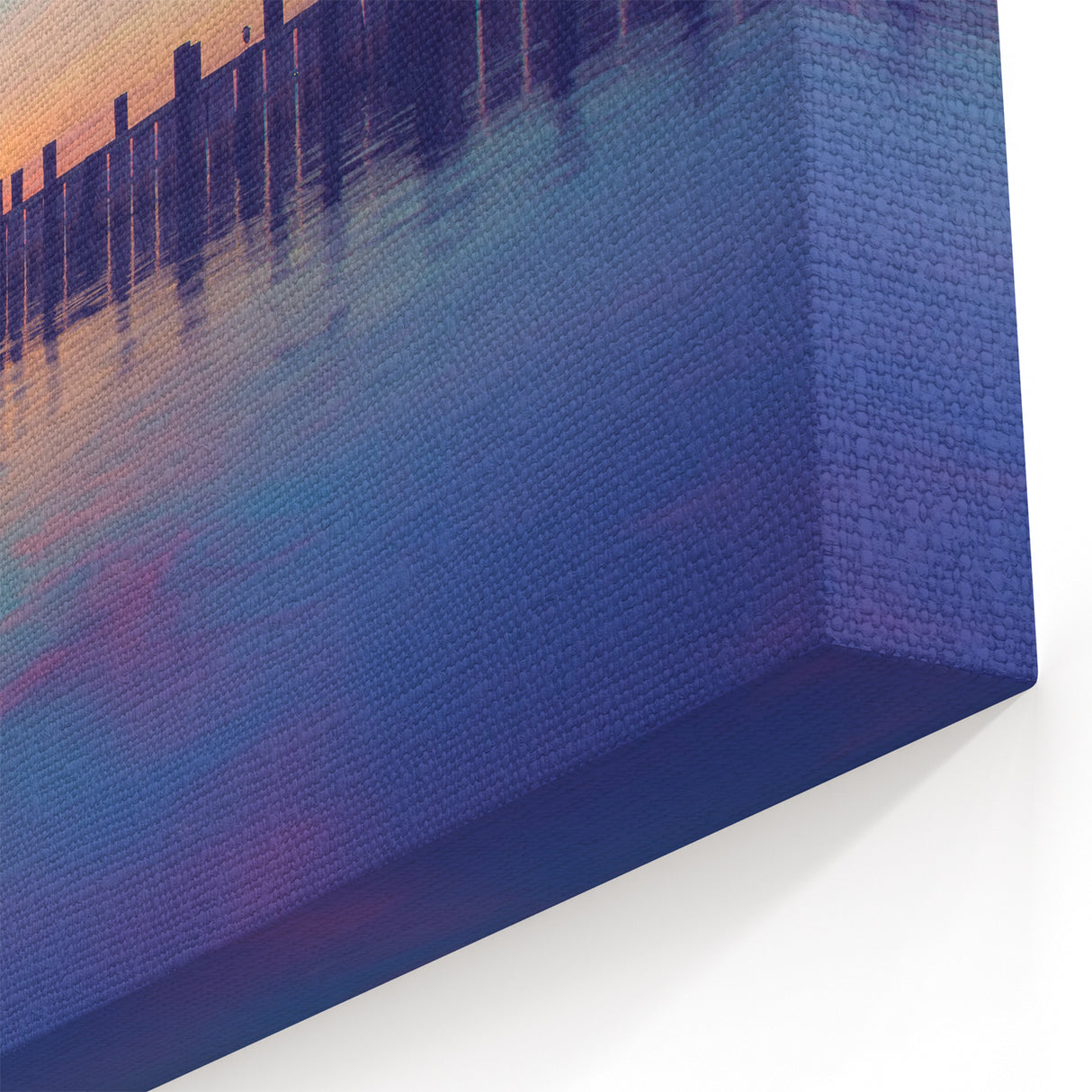 Long Island Scenic Prints – Tranquil Sunset Over Pier New York Beach Art