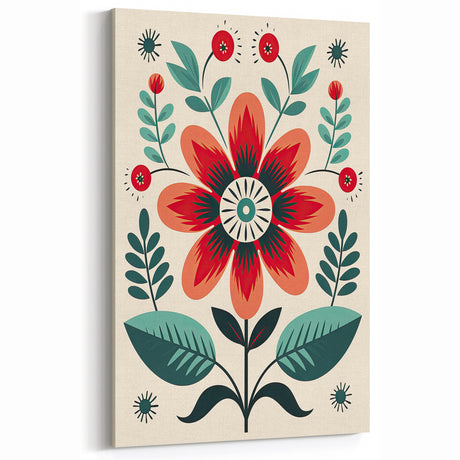 Nordic Art Prints | Bold Floral Scandinavian Wall Decor for Minimalist Homes