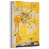 Bold Electric Yellow Abstract Art – Vibrant Electric Wall Art Canvas