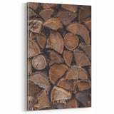 Rustic Wall Art - Stacked Firewood for Cozy Farmhouse Decor