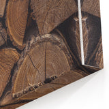 Rustic Wall Art - Stacked Firewood for Cozy Farmhouse Decor