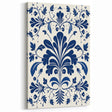 Scandinavian-Inspired Floral Wall Art | Navy Blue Nordic Minimalist Print