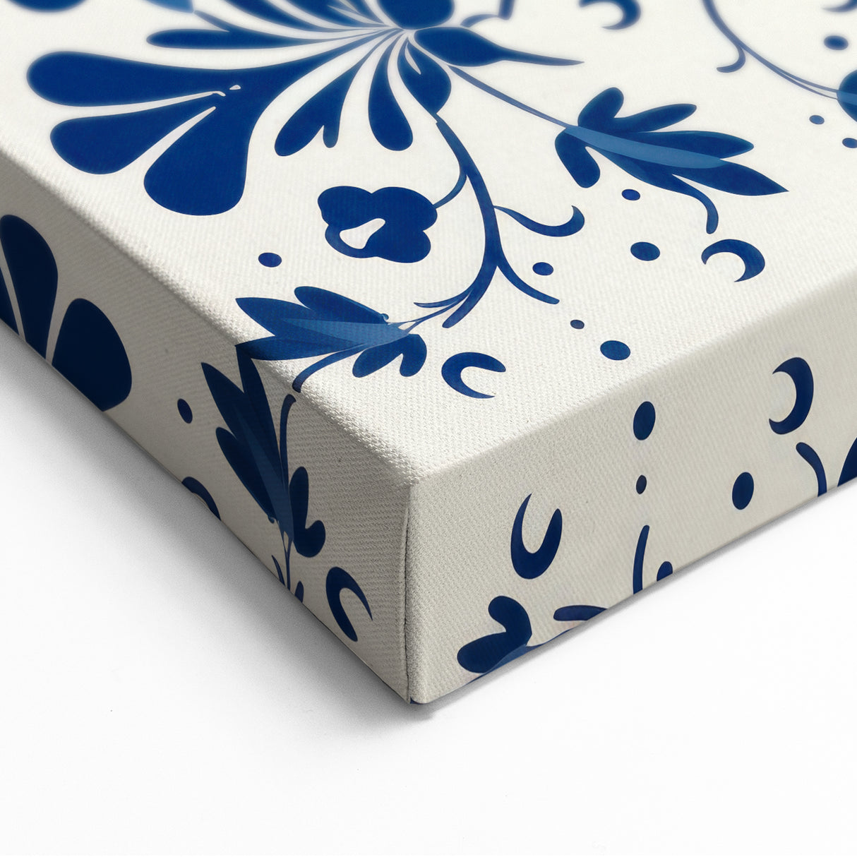Scandinavian-Inspired Floral Wall Art | Navy Blue Nordic Minimalist Print