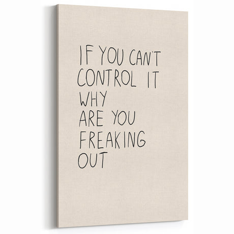 Minimalist Electric Control Quote Art – Modern Electric Wall Art Canvas