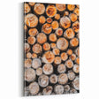 Rustic Wall Art - Stacked Firewood Close-Up for Cozy Farmhouse Decor