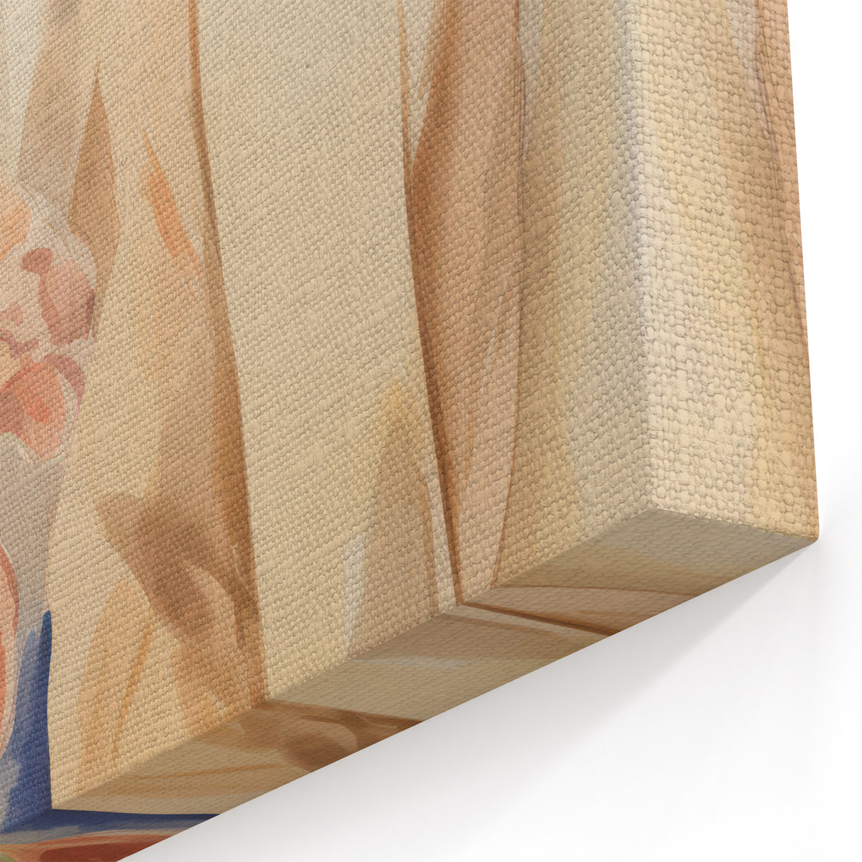 Refined Lady and Flowers – Electric Wall Art Canvas for Modern Spaces