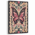 Scandinavian Butterfly Art | Elegant Floral Nordic-Inspired Wall Decor