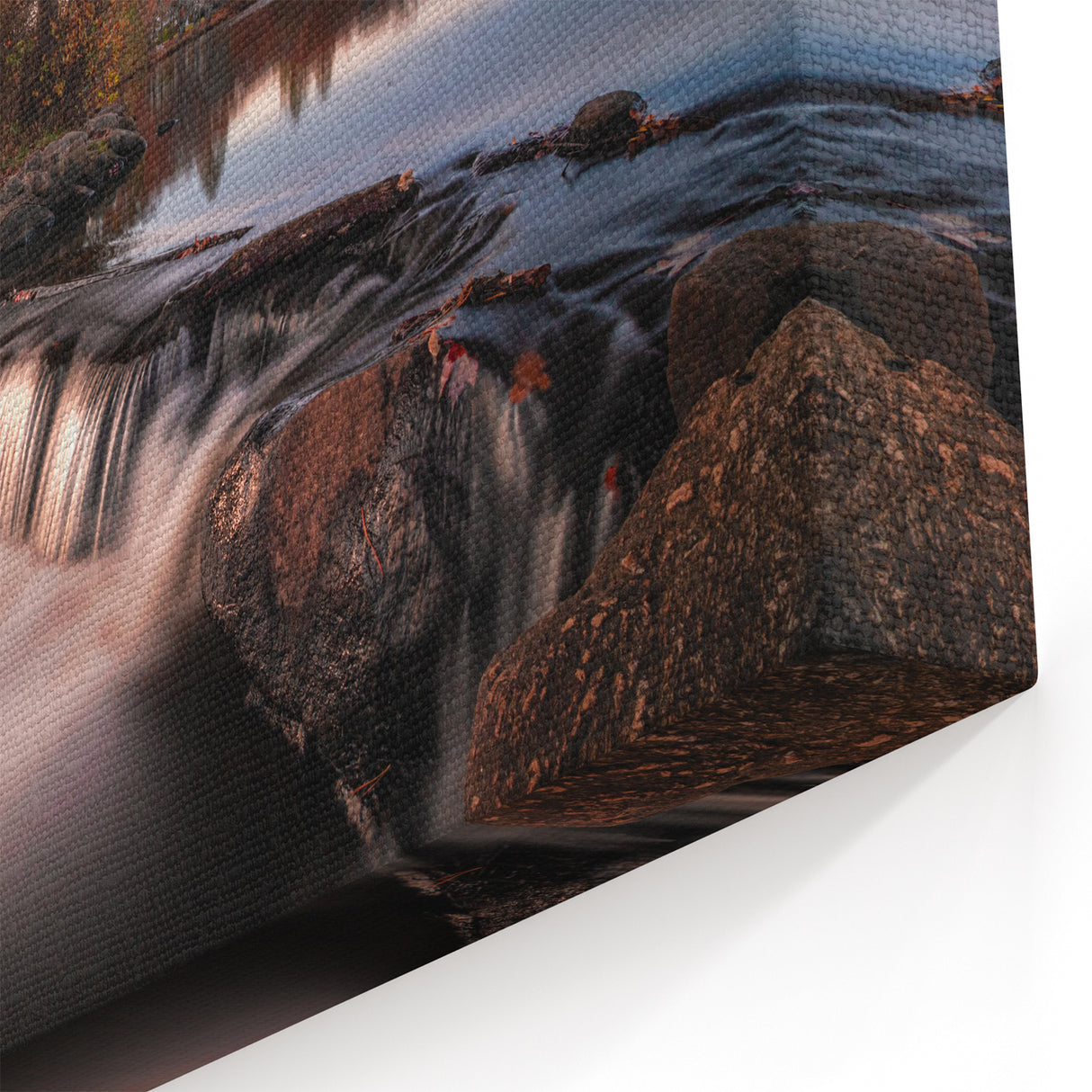 Long Island Scenic Prints – Tranquil Waterfall at Dusk New York Nature Art