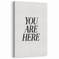 Electric Wall Art: Bold Black Typography 'You Are Here' for Modern Spaces